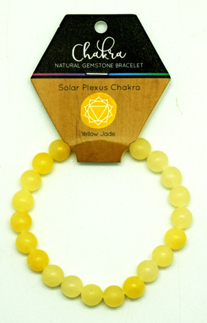 Solar Plexus Chakra Yellow Jade Gemstone Bracelet